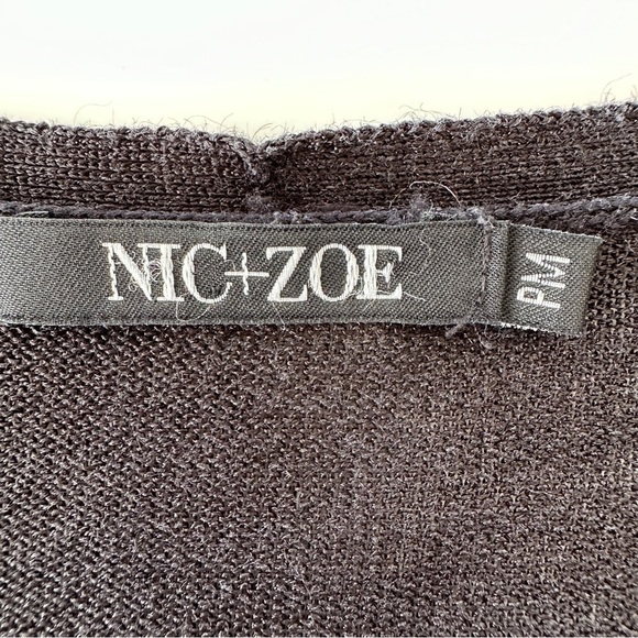 Nic+Zoe open cardigan with v-neck & long sleeves, in a silk blend knit - Picture 8 of 10
